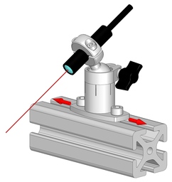 Halterung FS208 auf Maschinenprofil